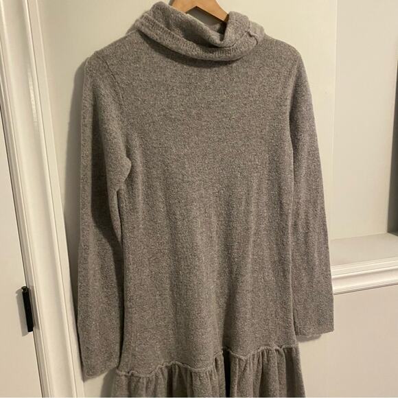 Sundance Gray Mohair Wool Long Sleeve Drop Waist Mini Dress Small - Picture 8 of 12